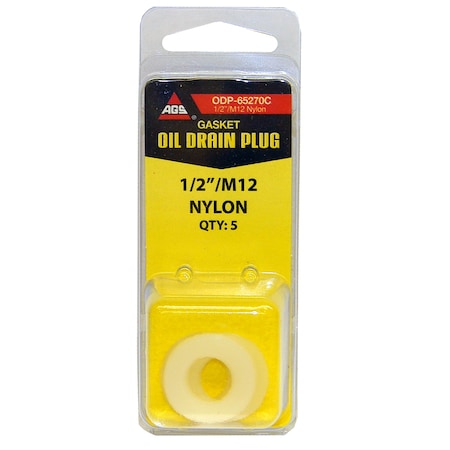 Ags Accufit Oil Drain Plug Gasket Copper 1/2"/M12, 2 per Card ODP-65270C